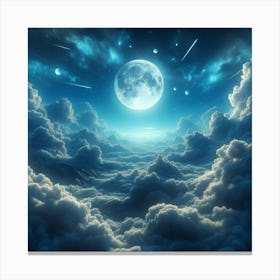 Moon In The Clouds Canvas Print