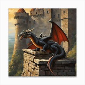 Dragon On The Wall Canvas Print