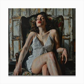 Resplendent Repose in Stytle of Contemporary Realism Canvas Print