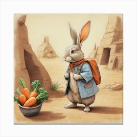 Rabbit In The Desert 7 Canvas Print