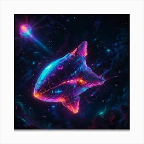 Spaceship In Space 4 Canvas Print