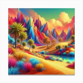 Colorful Desert Landscape 1 Canvas Print