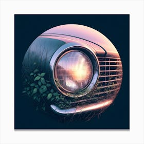 Car Surrounded By Plants Canvas Print