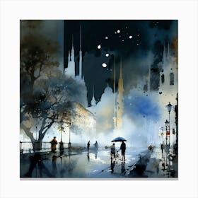 Night In The City Canvas Print