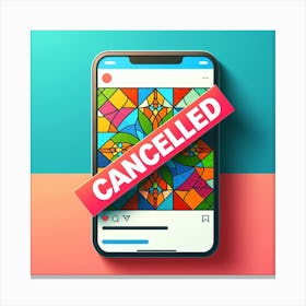 Cancelled Instagram Canvas Print