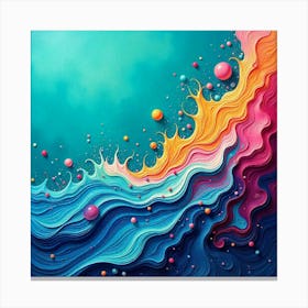 Abstract Wave Canvas Art Canvas Print