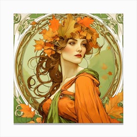 Goddess of Autumn Canvas Print