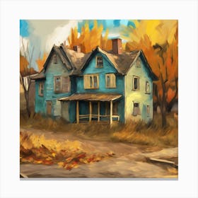 Fall Of Man House Canvas Print