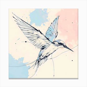 Kingfisher In Flight Canvas Print