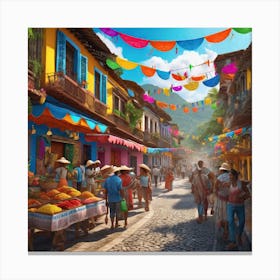 Colombian Festivities Ultra Hd Realistic Vivid Colors Highly Detailed Uhd Drawing Pen And Ink (18) Canvas Print