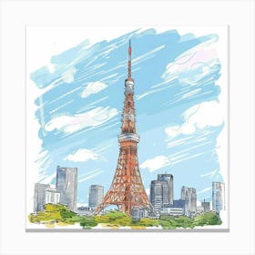 Tokyo Tower Canvas Print