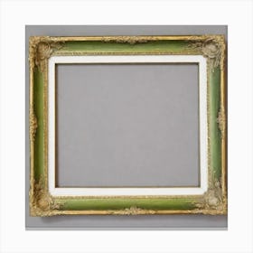 Green And Gold Frame Canvas Print