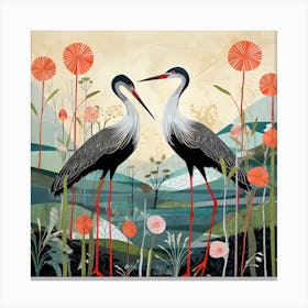 Bird In Nature Stork 3 Canvas Print