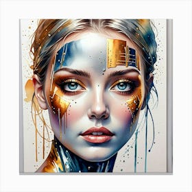 Robot Girl Canvas Print