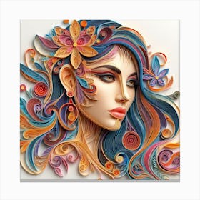 Quilling Art Canvas Print