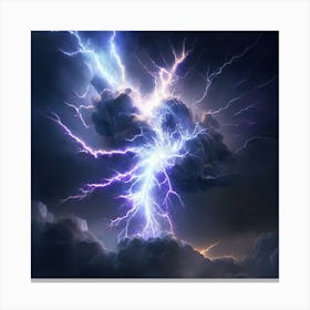 Lightning In The Sky 8 Canvas Print