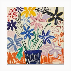 Summer Flowers Painting Matisse Style 4 Canvas Print