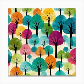 Colorful Trees 1 Canvas Print