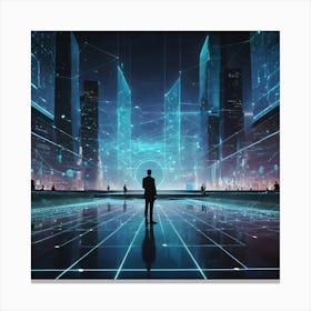 Futuristic Cityscape 23 Canvas Print