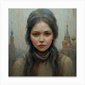 Girl With Long Hair Canvas Print