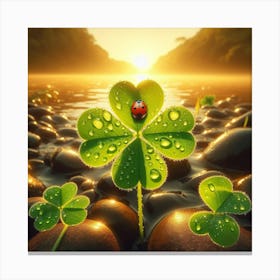 Four-leaf clover Canvas Print