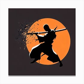 Samurai Warrior - Bo Staff - Wushu - Martial Arts 5 Canvas Print