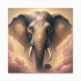 Elephant In The Clouds Canvas Print
