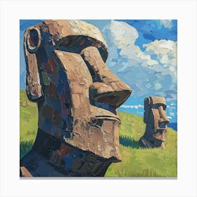 A Easter Island In Chile Oil Painting Illustrati 1720367318 3 Canvas Print