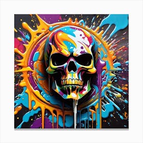 Colorful Skull 1 Canvas Print