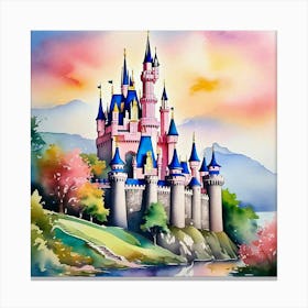 Disney Castle Painting 4 Canvas Print