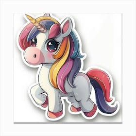 Unicorn Sticker 62 Canvas Print