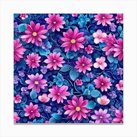 Seamless Floral Pattern Canvas Print