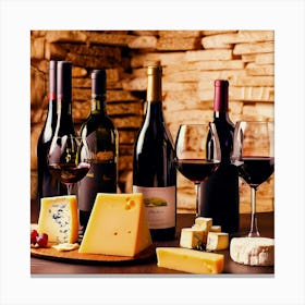 Wine And Cheese Canvas Print