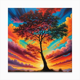 Sunset Tree 2 Canvas Print