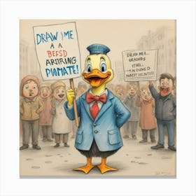 Duck Me A Fucking Protest Canvas Print