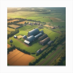 Aerial View Of A Farm 14 Canvas Print