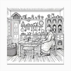 Victorian Kitchen Canvas Print