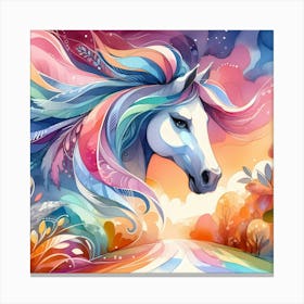 Rainbow Horse Canvas Print