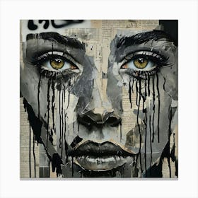 Woman'S Face Canvas Print