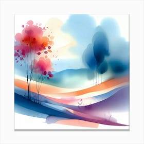 Abstract Watercolor Painting 27 Canvas Print