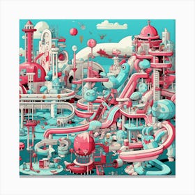 Pink City Canvas Print