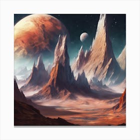 591754 Mountain Range On A Planet In Space Xl 1024 V1 0 Canvas Print