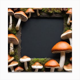 Frame Of Mushrooms 8 Canvas Print