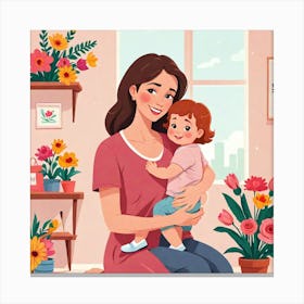 Mother And Child Canvas Print