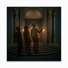 Shadows Of The Door Canvas Print