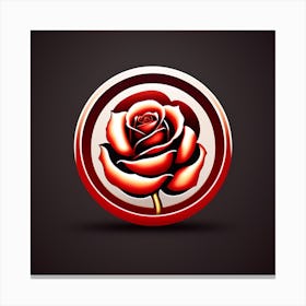 Rose In A Circle Canvas Print