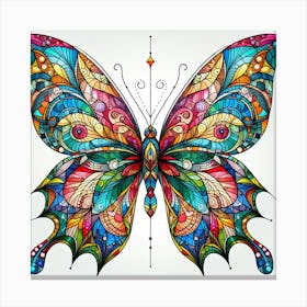 Geometric Art Butterfly 1 Canvas Print