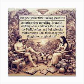 Imagine You'Re Time-Traveling Journalists 1 Canvas Print