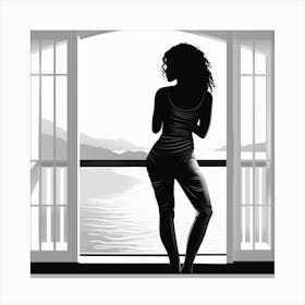 Silhouette Of A Woman 8 Canvas Print