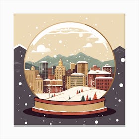 Denver Colorado Snowglobe Canvas Print